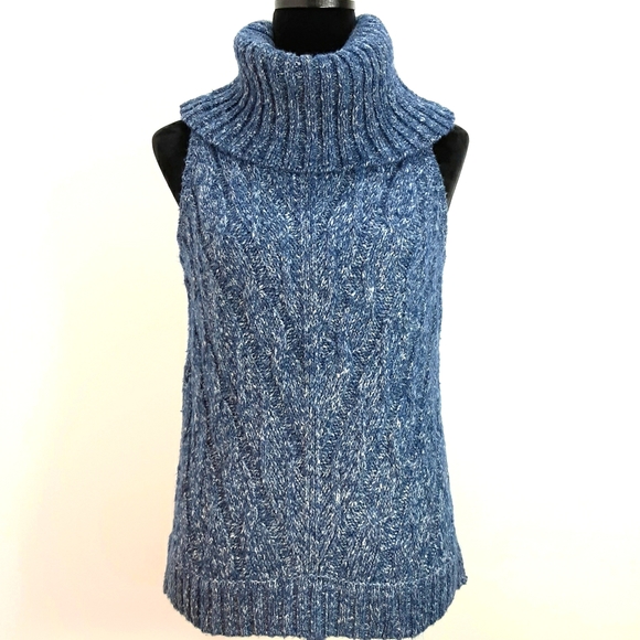 Kensie Sweaters - Kenzie Nubby Bo Ho Cable Knit Sweater Sleevless Sm